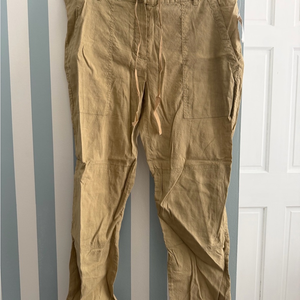 Theory Linen Blend Drawstring Ranee Pant